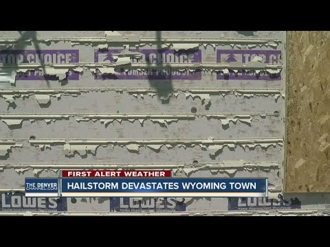 Hailstorm devastates Wyoming town
