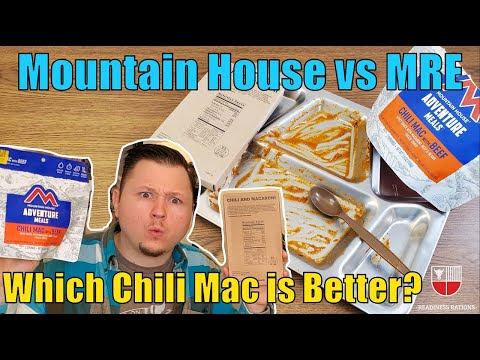 MRE VS Mountain House TASTE TEST | Chili Mac SHOWDOWN | Freeze Dried or Meal Ready to Eat Better?