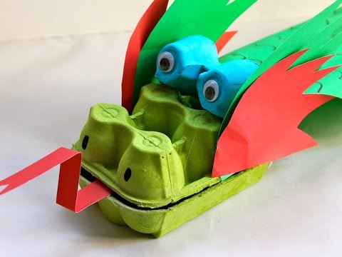How to make an egg carton dragon