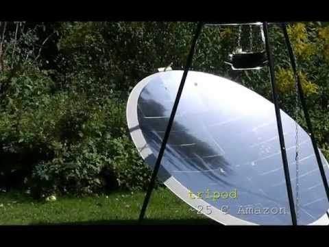 solar cooking: How to build a solar cooker from a satellite dish