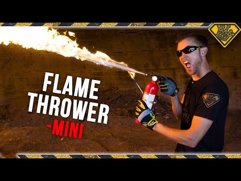 How to Build a Mini Flamethrower! TKOR Makes The Best DIY Flamethrower Using A Fire Extinguisher!