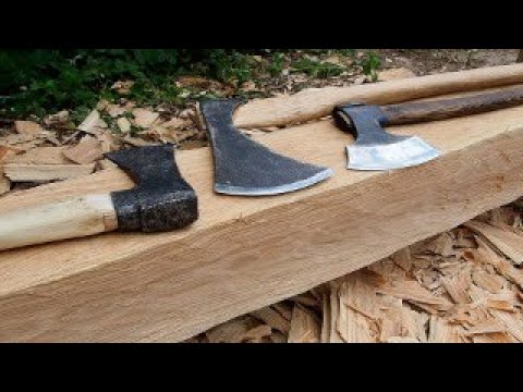 Hewing - Making an oak log into a squared timber