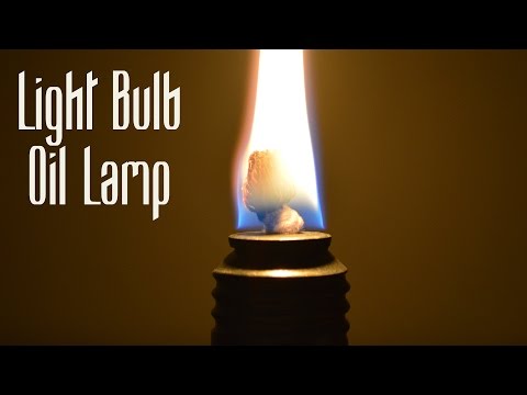 How to Make a Light Bulb Oil Lamp