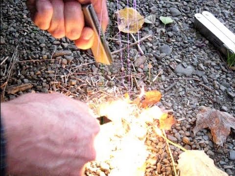 How to use magnesium emergency fire starter in a survival situation