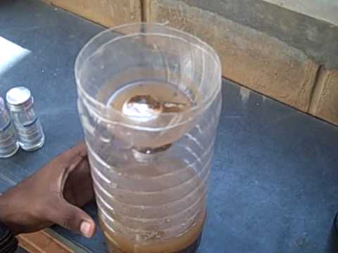 Bio sand filter - Using a 2 litre PET bottle (before SODIS)