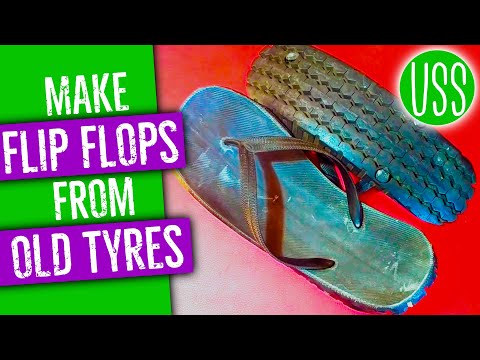 Making Flip Flops from Old Tyres
