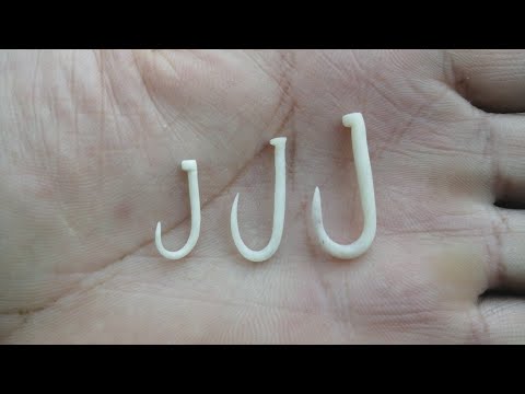 Making a primitive fishing hook from bone with primitive tools