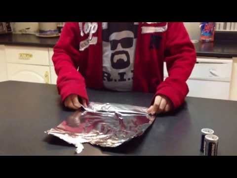 How to make a D battery using only tinfoil