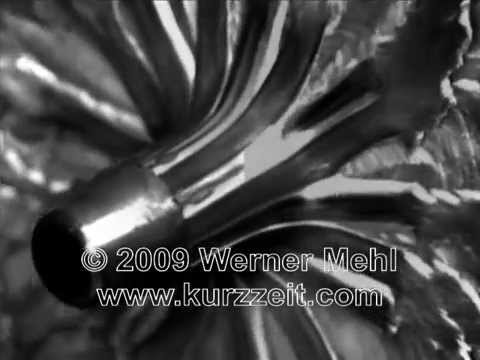 1 million fps Slow Motion video of bullet impacts made by Werner Mehl from Kurzzeit