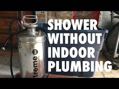 How to Shower Without Indoor Plumbing