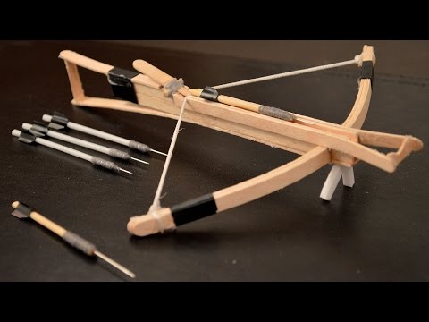 How to Make an Awesome Mini Toothpick CROSSBOW! 🏹