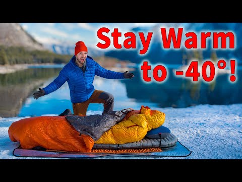 EXTREME Winter Camping SLEEP SYSTEM // Good to -40°