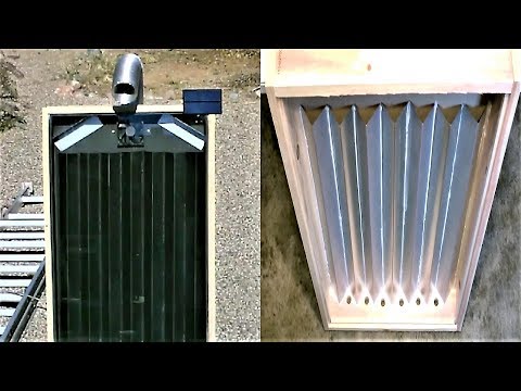 DIY Solar Air Heater! - The Steel Slat “Drip-Edge” Solar Heater! - New Design! 160F 74C in January!