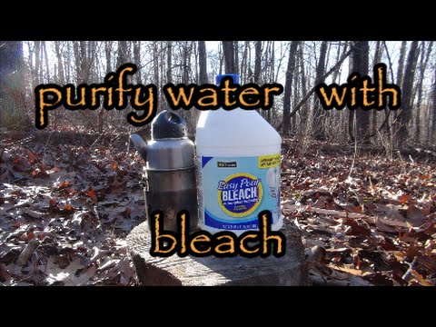 bleach to purify water
