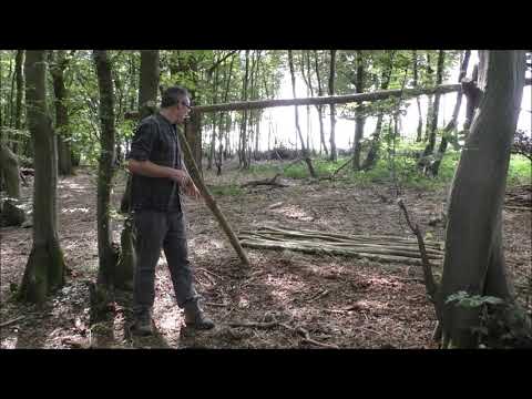 How to make a lean to debris shelter