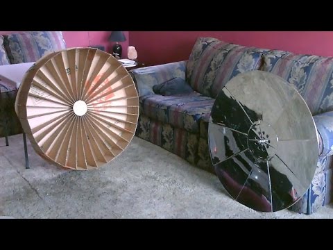 How to make a Parabolic Dish Solar Cooker! - (simple &#039;detailed&#039; instructions) - DIY solar death ray