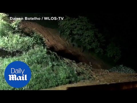Flash floods causes landslides in North Carolina
