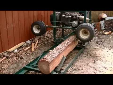 Home made sawmill from a old golf cart? works great. I can now afford to make furniture.