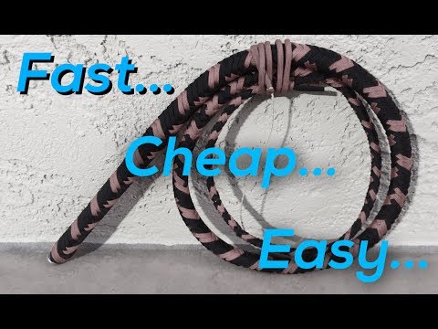 How To Make a Paracord Bullwhip FAST, CHEAP, EASY!!!