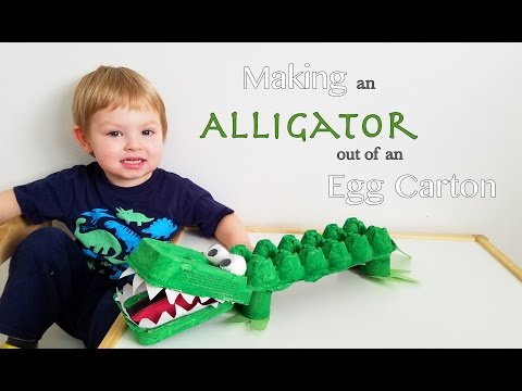 Making an Alligator out of an Egg Carton