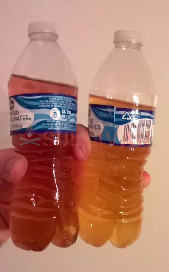 urine in plastic bottle for survival