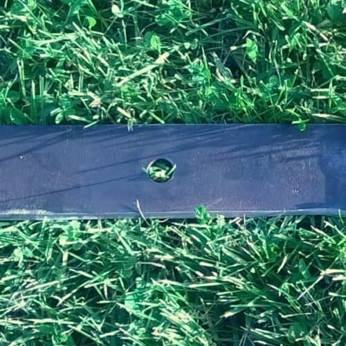 finished DIY machete in grass