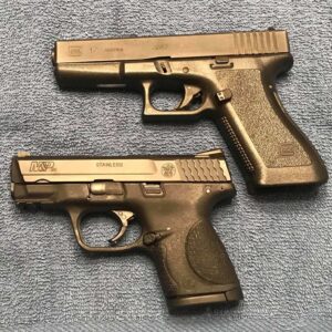 Glock 17 and M&P 9