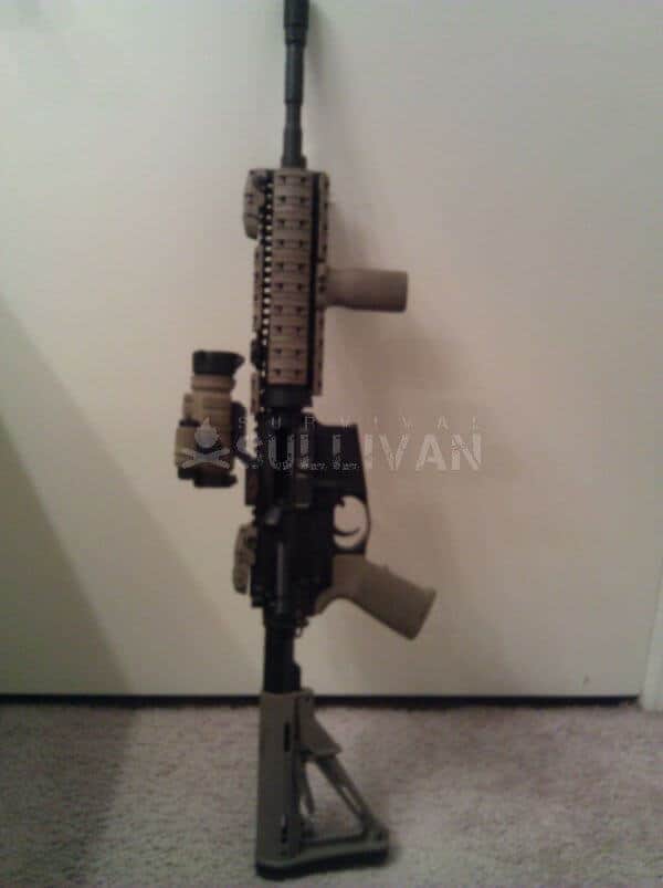another AR with a red dot sight