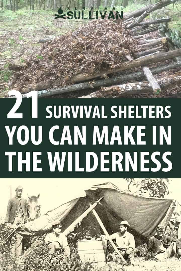 survival shelters pinterest image