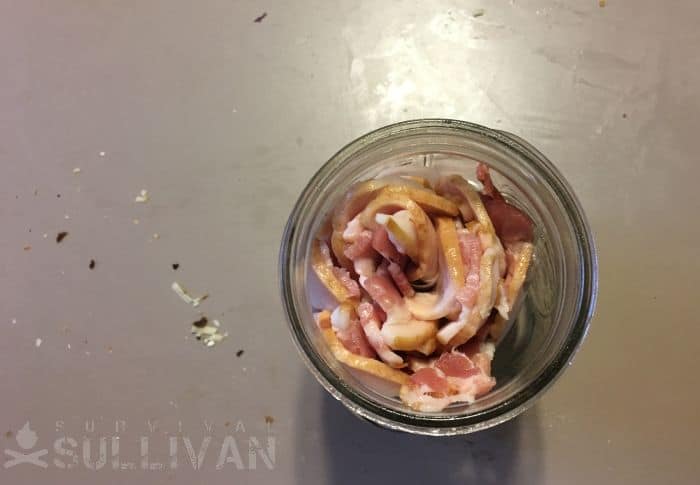 bacon inside canning jar