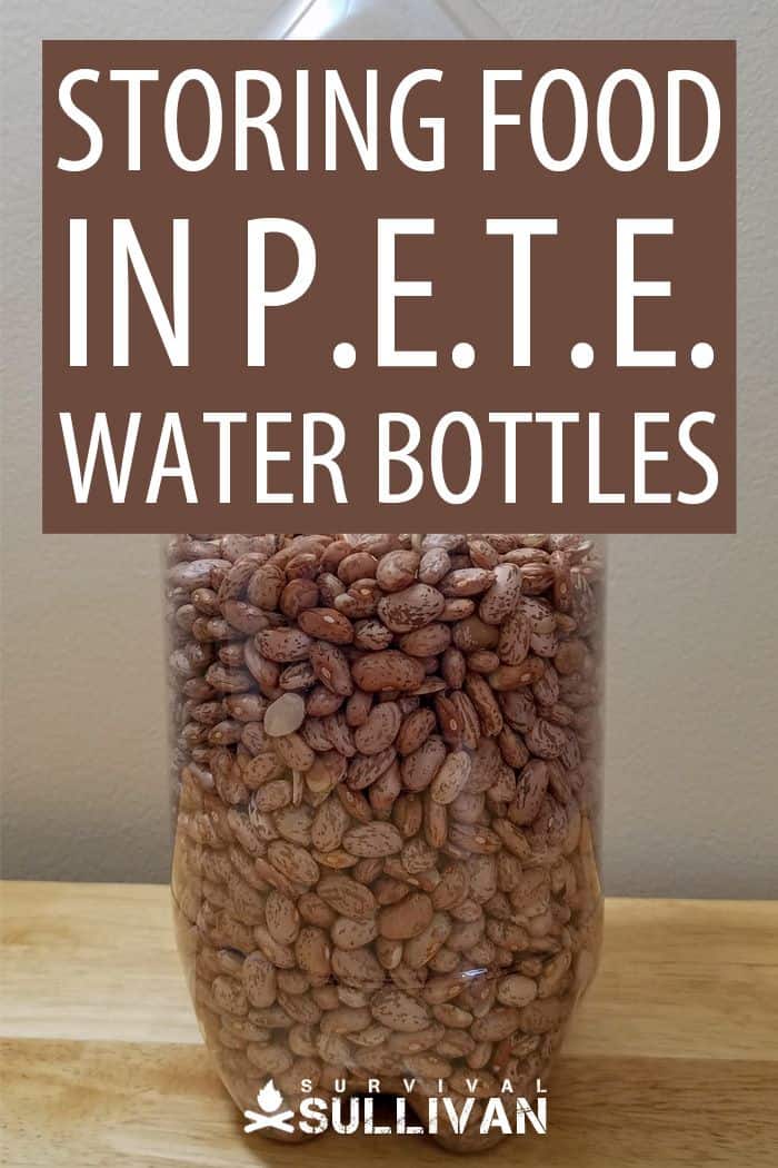 plastic bottle food storage Pinterest image
