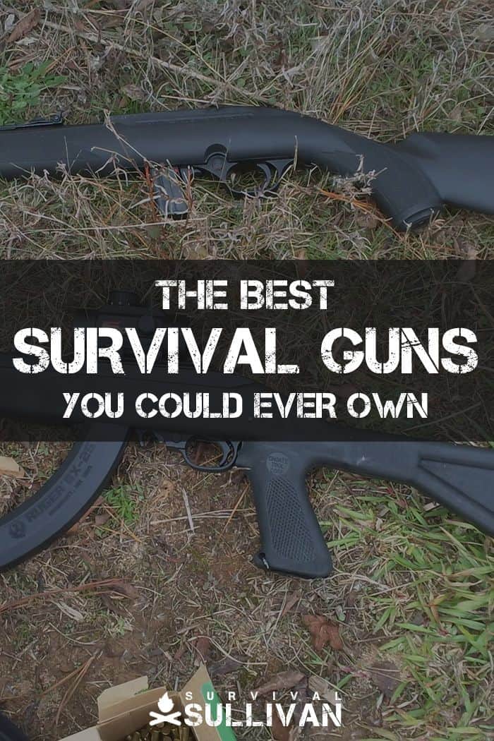 best survival guns Pinterest image