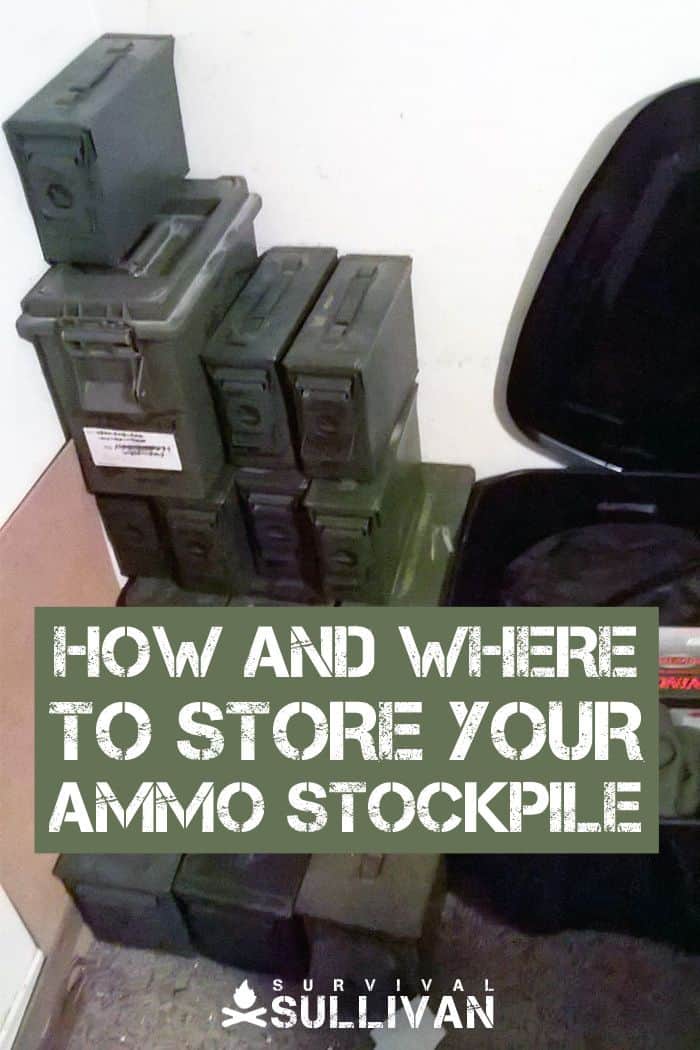 storing ammo stockpile Pinterest image
