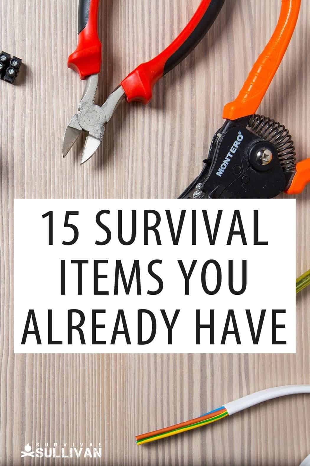 survival gear you already have Pinterest image