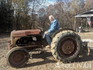 man on a tractor