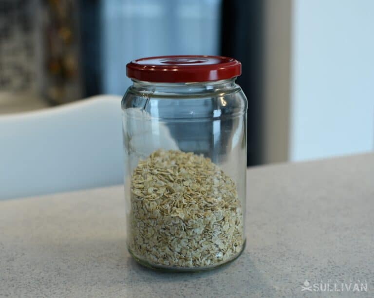 oatmeal in jar