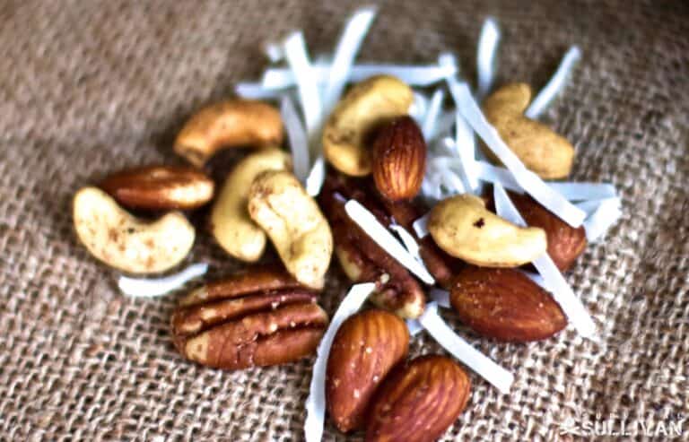 trail mix almonds pecans cashews coconut strips