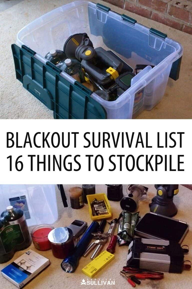 blackout survival kit Pinterest image