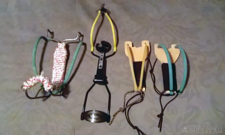 four DIY slingshots