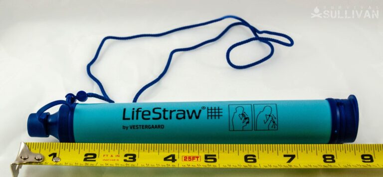 Lifestraw filter next to ruler
