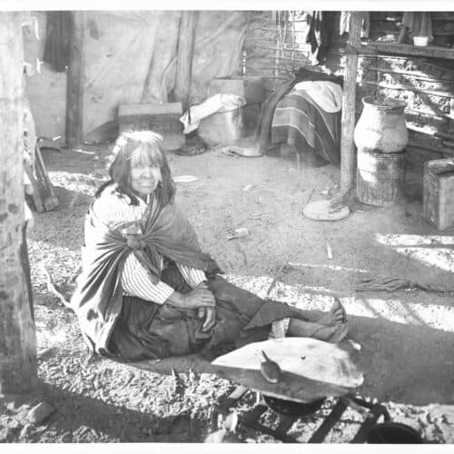 woman from the yuma tribe cooking