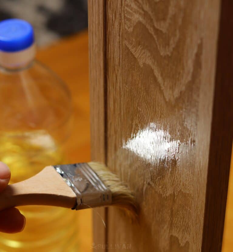 polishing wooden furniture with cooking oil