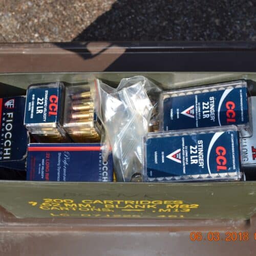 small ammo can with boxed ammo