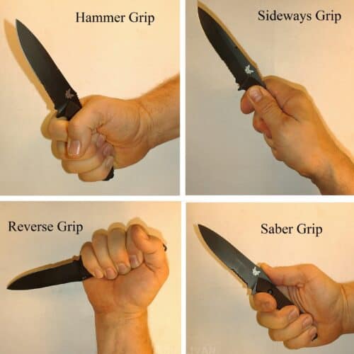 the four most used knife combat grips