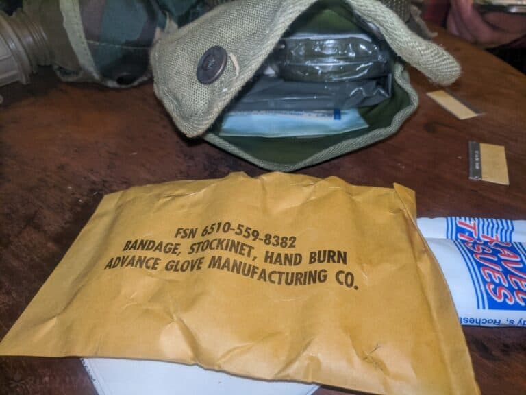 military surplus first aid pouch open