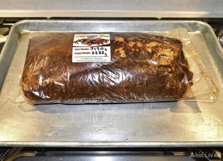 pork loin sealed for aging in an UMAi bag