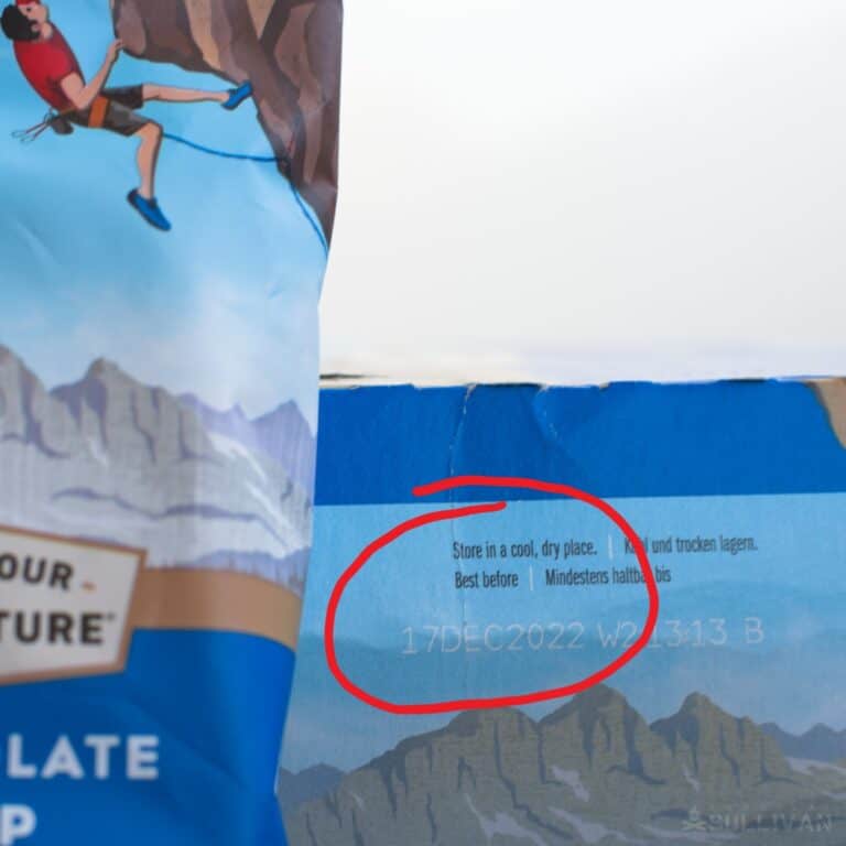 Clif bar packaging showing best by date