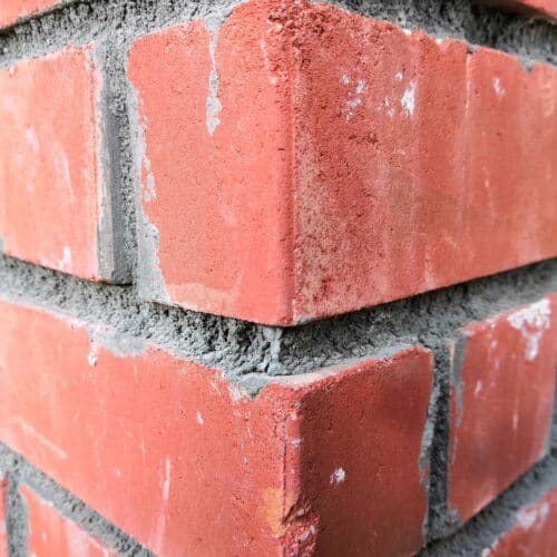 a brick wall corner