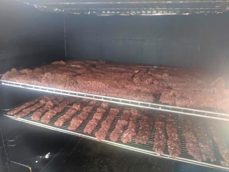 drying meat inside oven