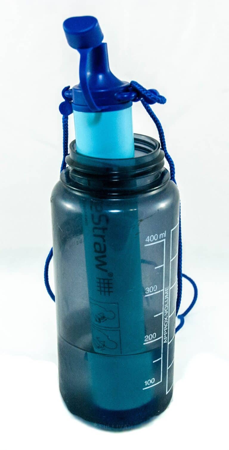 LifeStraw with water bottle